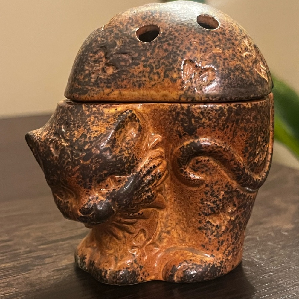 Vintage Ceramic Cat Pottery Incense Burner Retro Boho - Picture 9 of 11